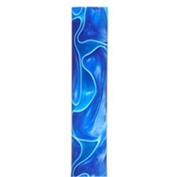 Carbatec Large Acrylic Pen Blank - Blue / Pearl Marble