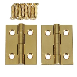 Hardware for Creatiive Finishes Solid Brass Butt Hinges - 1" x 3/4"