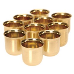 Carbatec Solid Brass Candle Cups - 10Pack