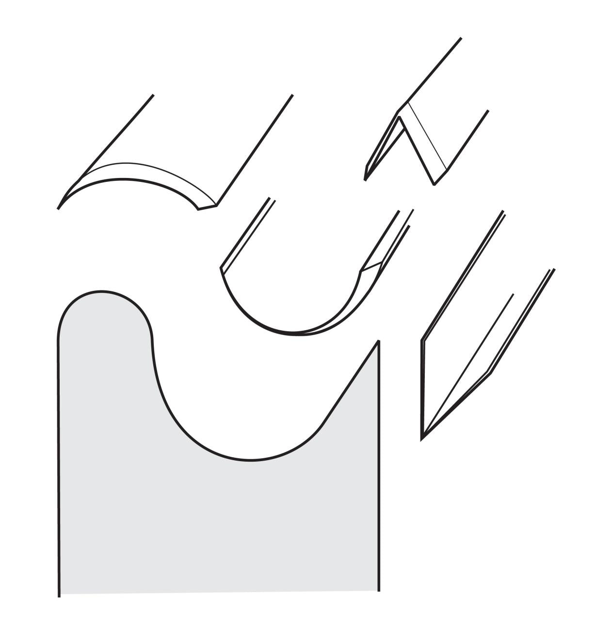 Lee Valley Shaped Felt Wheel - 22mm Wide