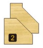 Arden Chamfer Bit with Bearing - 30mm Diameter 45° Angle 1/2" Shank