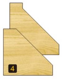 Arden Chamfer Bit with Bearing - 41.2mm Diameter 45° Angle 1/2" Shank