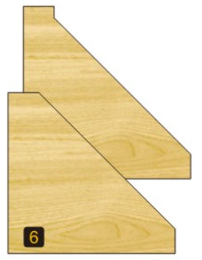 Arden Chamfer Bit with Bearing - 57mm Diameter 45° Angle 1/2" Shank