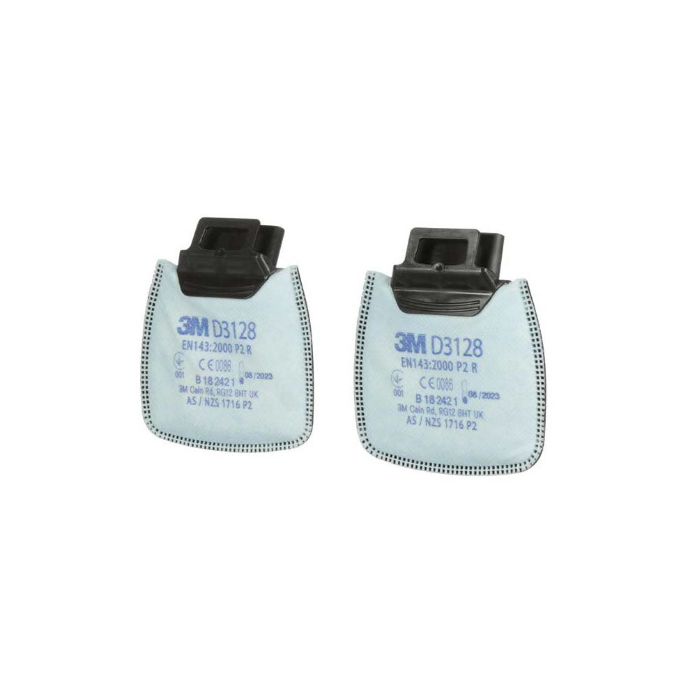 3M Secure Click Reusable Half Face Respiratory Mask with P2 D3128 Particle Filter Kit - Large