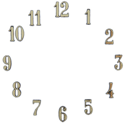 Carbatec Clock Number Set - Arabic - Gold 1-1/4"