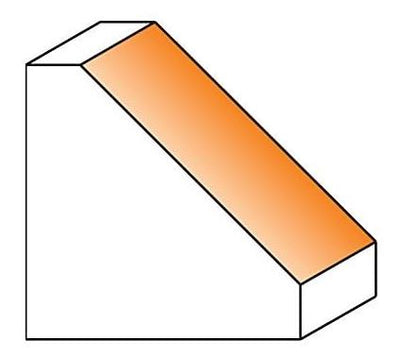 CMT Chamfer Bit 45° X 9.5mm 1/4" Shank