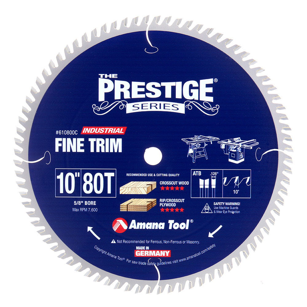 Amana 610800C Prestige 80T Trim Blade
