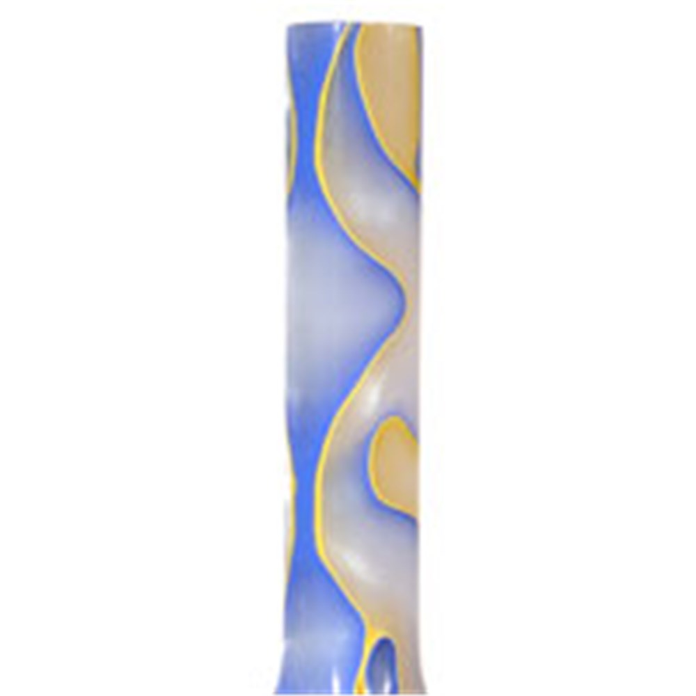 Carbatec Acrylic Pen Blank - Pearl / Blue / Yellow Marble