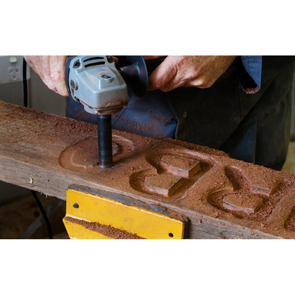 Arbortech TURBOShaft Freehand carving tool attachment.