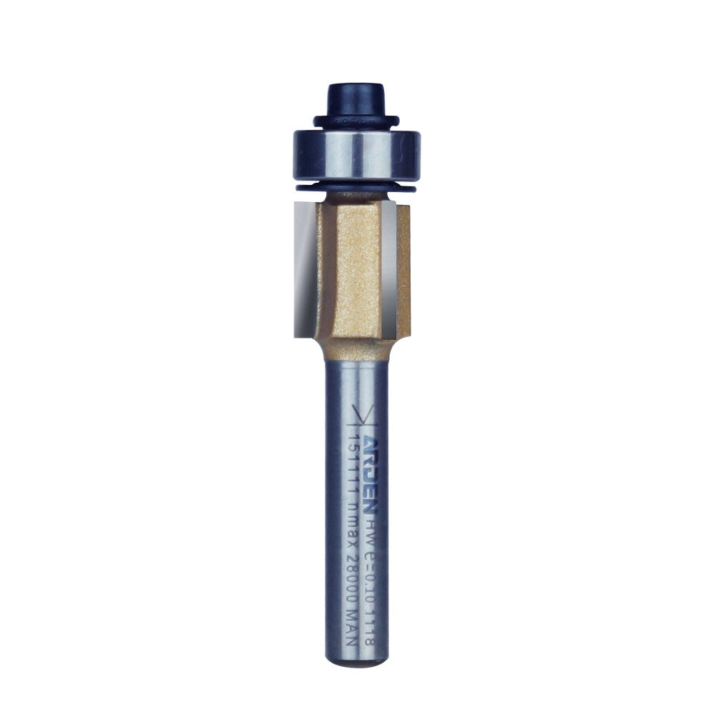 Arden Three Flute Flush Trim Bit - 12.7mm Cut Depth, 12.7mm Diameter, 1/4" Shank