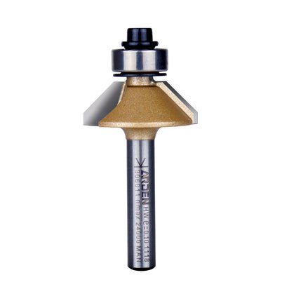 Arden Chamfer Bit with Bearing - 25.4mm Diameter 45° Angle 1/4" Shank