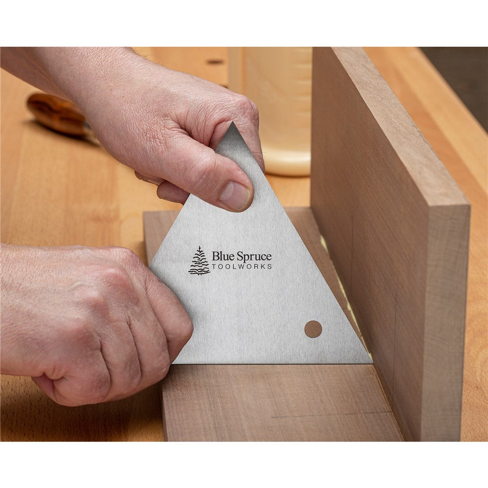 Blue Spruce Triangle Card Scraper 6"