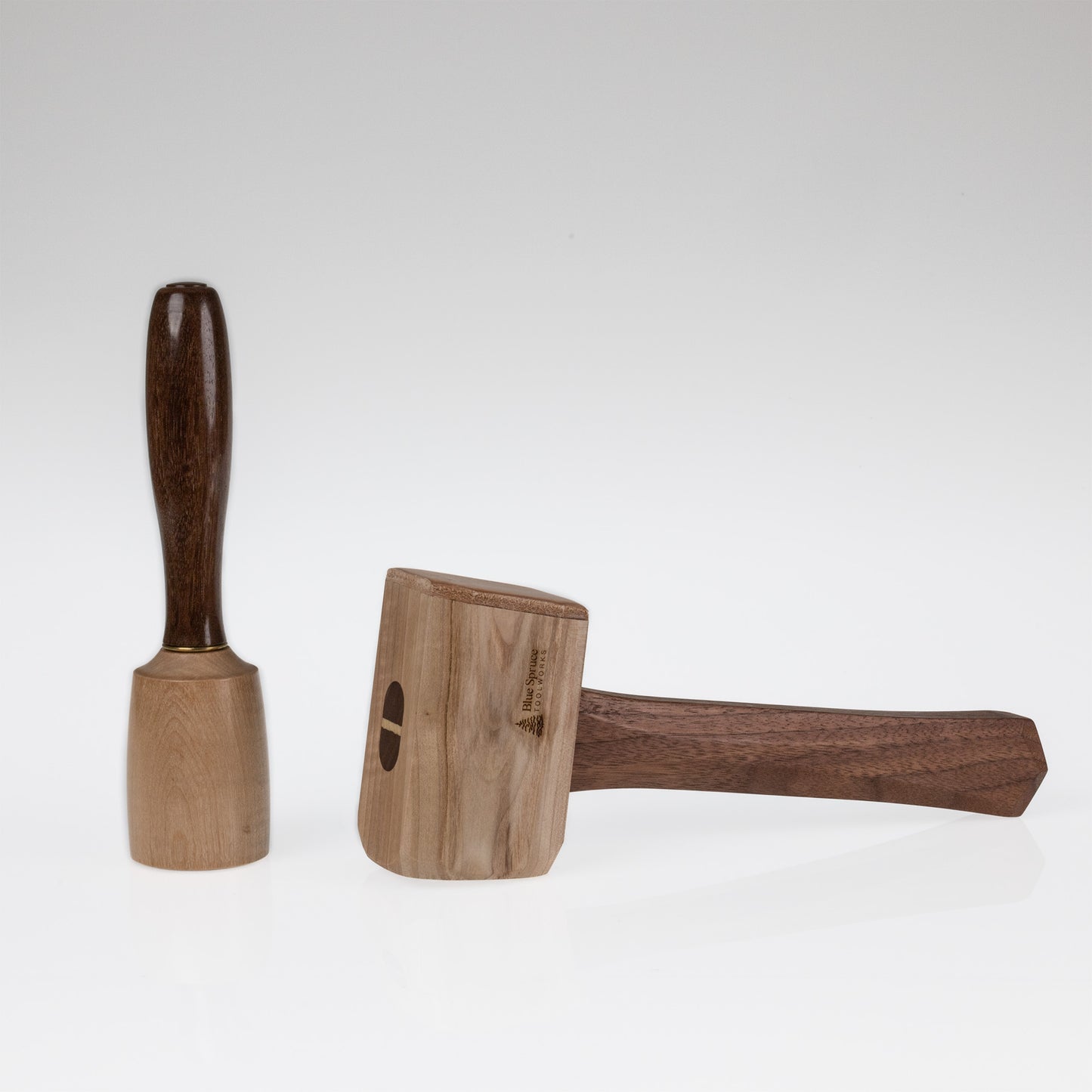 Blue Spruce 13oz Round Maple Mallet with Walnut Handle