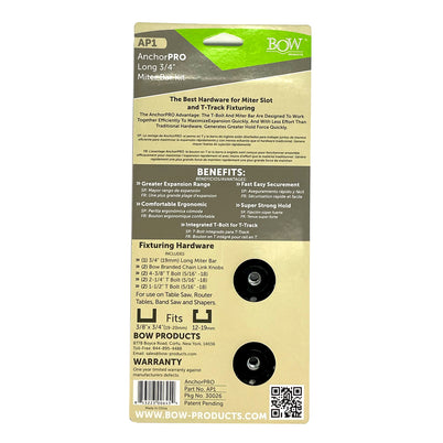 Bow Products AnchorPro Long 3/4" Miter Bar Kit