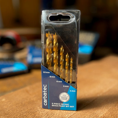Carbatec 5 Piece Brad Point Bit Set - Metric