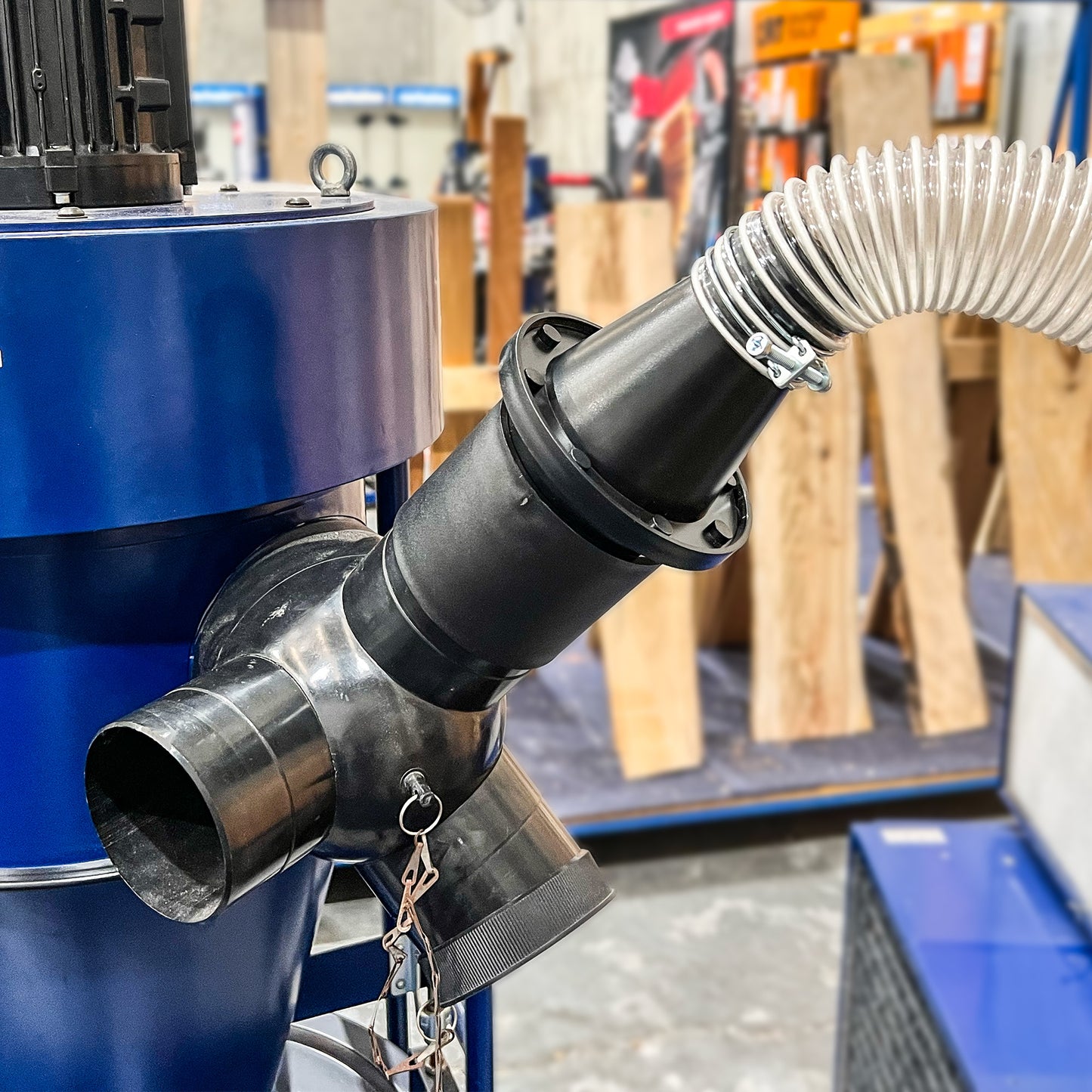 Carbatec Magnetic Quick Connect Dust Hose Fitting - Steel Side suits 2.5inch Hose