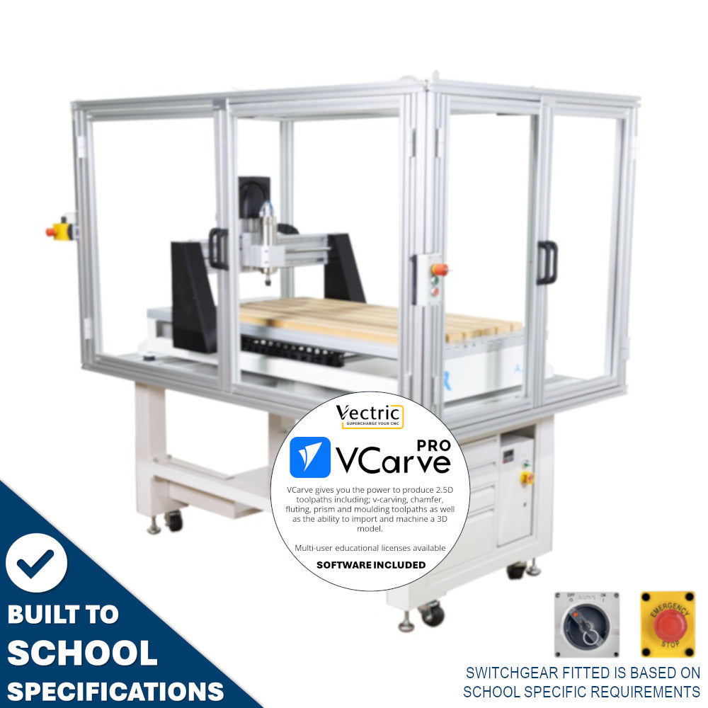 i2R 610 x 1220 mm Fully Enclosed CNC with VCarve Pro - Built to School Specifications