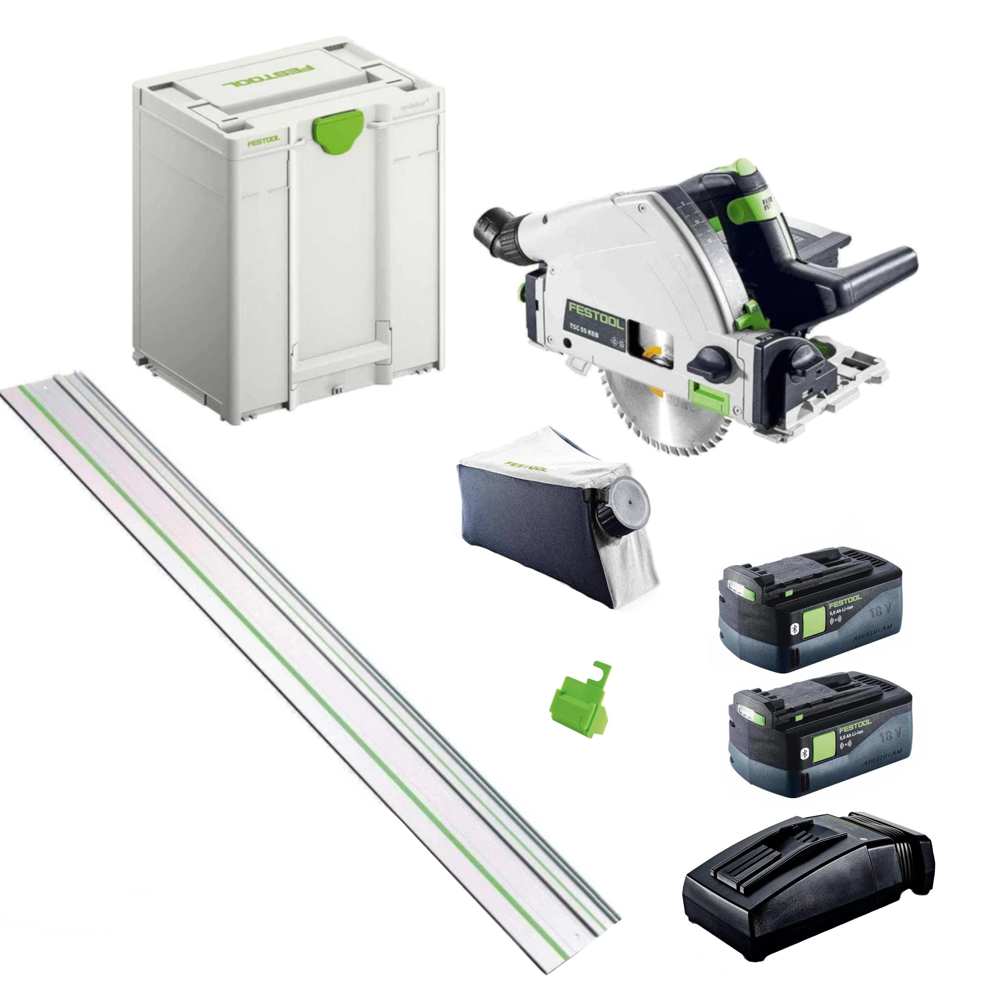 Buy TSC 55K 18V 160mm Cordless Plunge Saw 5.2Ah XL Set in