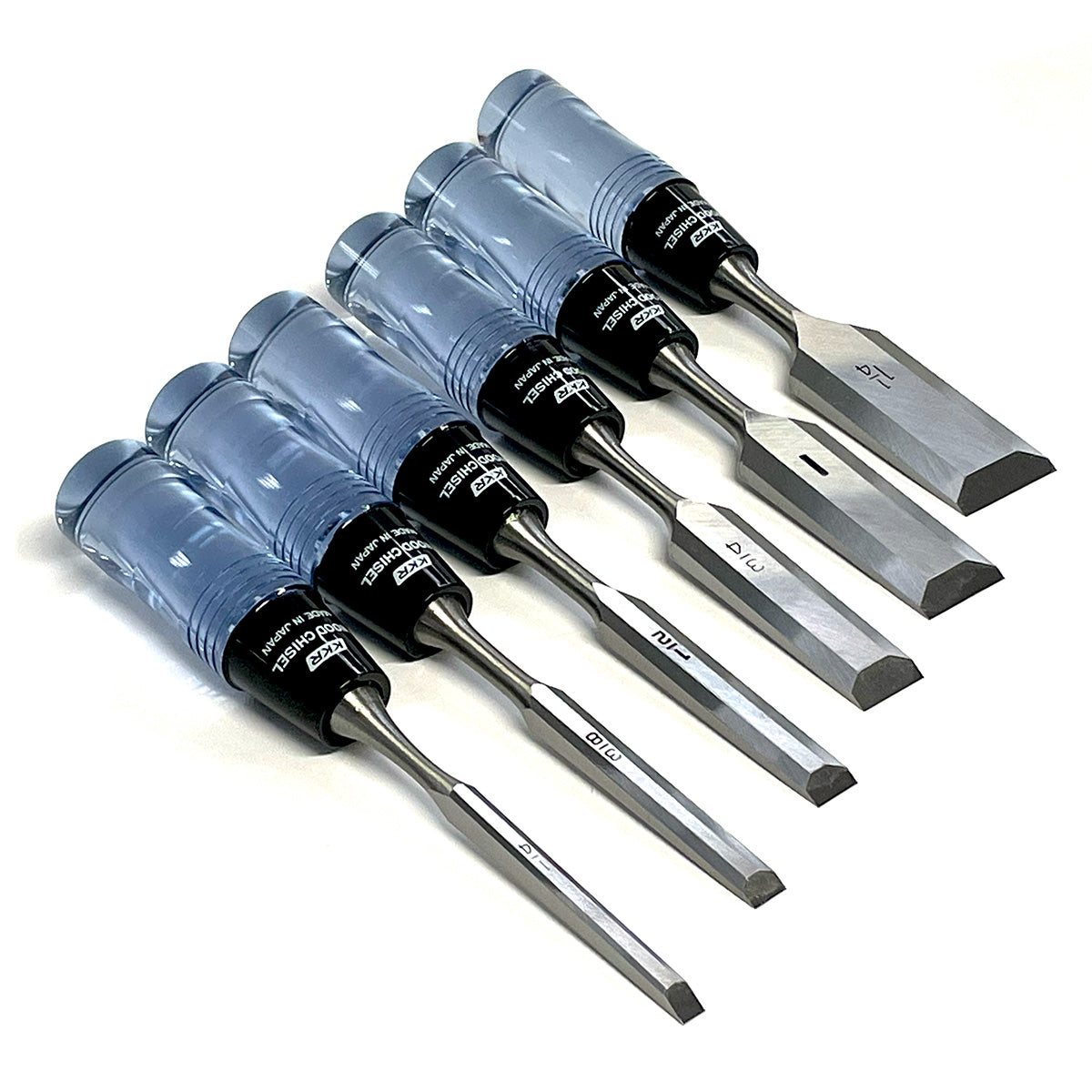 Maruyoshi Japanese Butt Chisel 6pce Set Carbon Vanadium