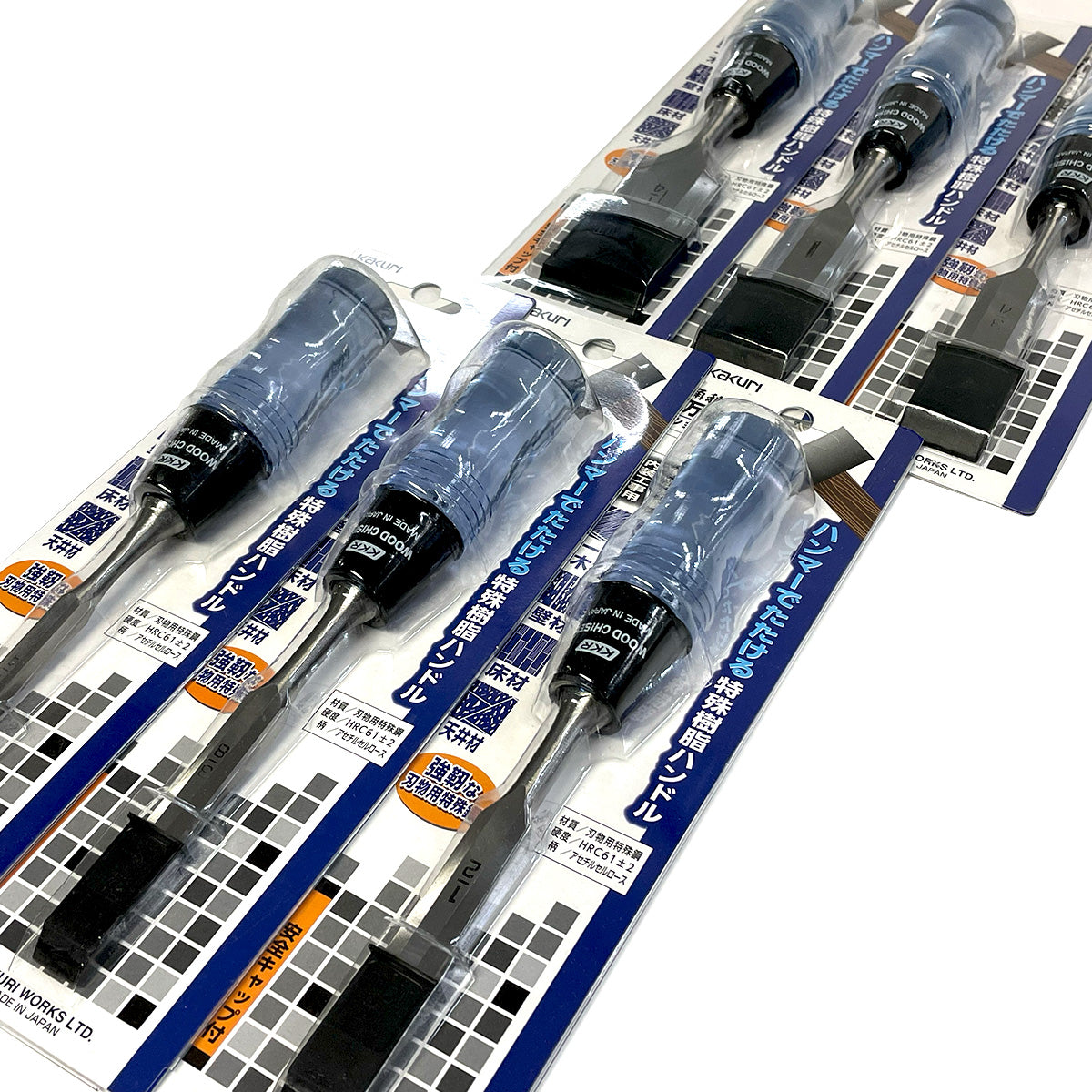 Maruyoshi Japanese Butt Chisel 6pce Set Carbon Vanadium