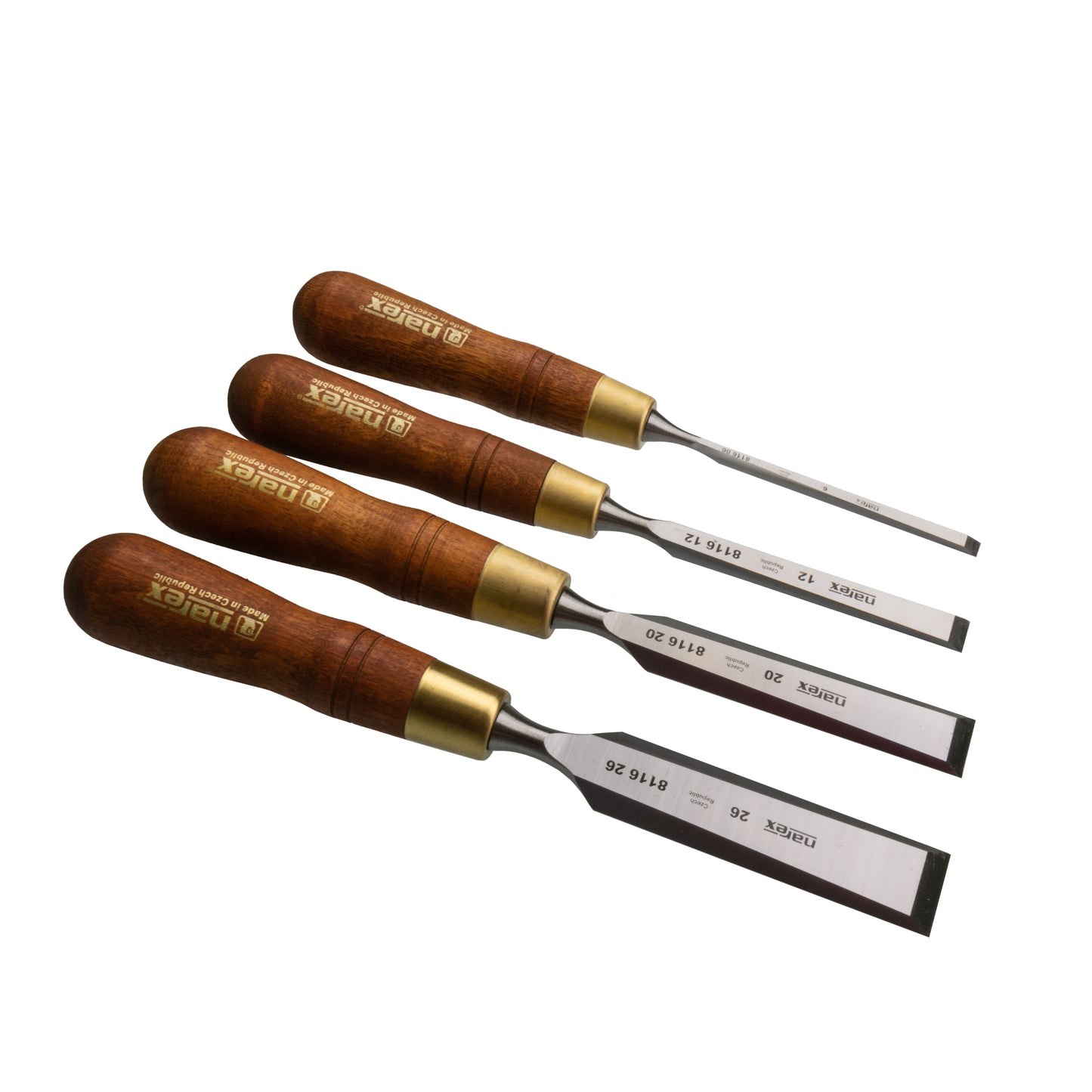 Narex Wood Line Plus Series 4pc Bevel Edge Chisel Set
