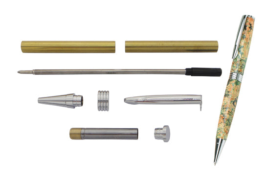 Carbatec Chrome Streamline Pen Kits - 5 Pack