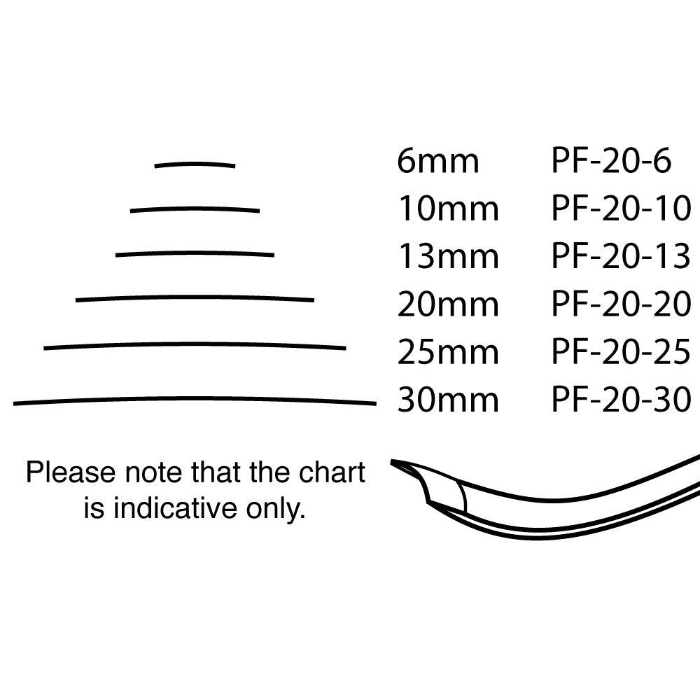 Pfeil Reverse Bent Gouge Chisel - 20mm - #20