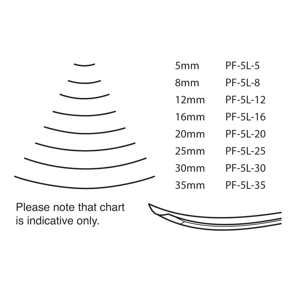 Pfeil Long Bent Chisel - 25mm - #5L