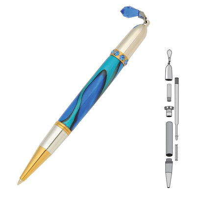 PSI Diva Charm Pen Kits - Blue Sapphire Charm