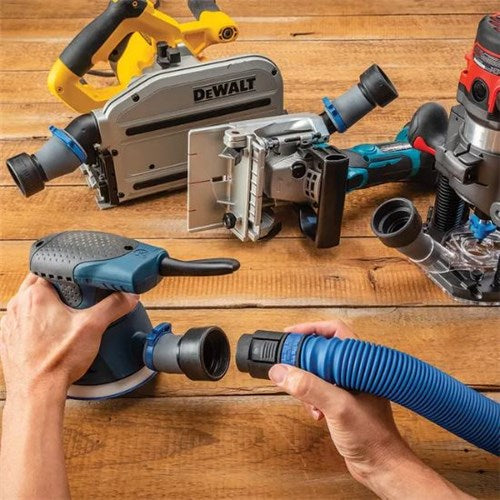 Rockler Dust Right FlexiPort Power Tool Hose Kit with Click-Connect, 3' to 12' Expandable Hose