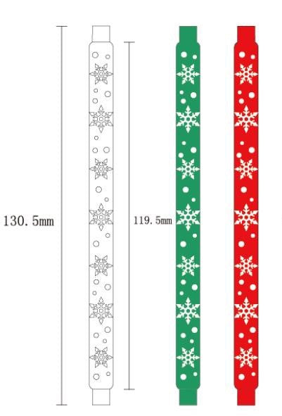 Carbatec Snowflake Acrylic Pen Blanks - Red