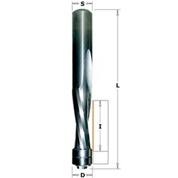 CMT Double Bearing Spiral Upcut and Downcut Flush Trim Router Bit - 1/2"