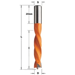 CMT TCT 4 Flute Dowel Drill Bit - LH - 6mm diameter - 67mm length