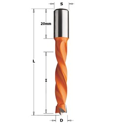 CMT TCT 4 Flute Dowel Drill Bit - RH - 5mm diameter 70mm length