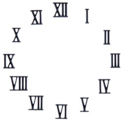 Carbatec Clock Number Set - Roman - Black 3/8"