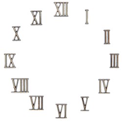 Clock Number Set - Roman - Gold 1/2"