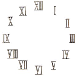 Carbatec Clock Number Set - Roman - Gold 1"