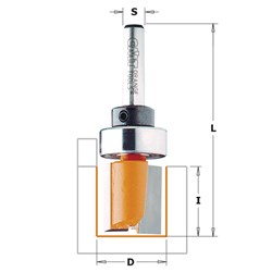 CMT Pattern Router Bit with Bearing - Short Series - 1/2" Diameter