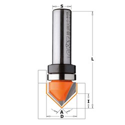 CMT V-Groove Bit w/bearing - 1/2 diameter 1/4" Shank