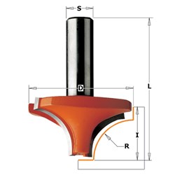 CMT Beading / Ovolo Bit 5mm rad 1/4"S