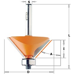 CMT Chamfer Bit 15° 1/4" Shank