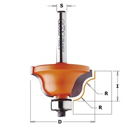 CMT Roman Ogee with bearing 4mmRAD 1/4" Shank