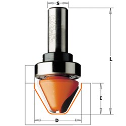 CMT Lettering Router Bit (60°) with Bearing