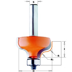 CMT Ogee Bit - 6.35mm Radius 1/4" Shank