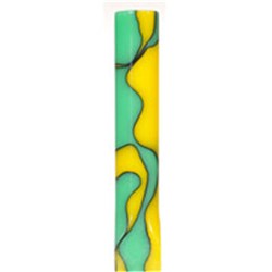 Carbatec Acrylic Pen Blank - Green / Yellow Marble