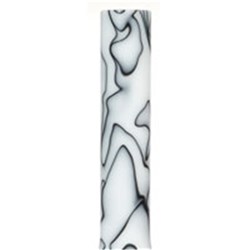 Carbatec Acrylic Pen Blank - White / Black Marble