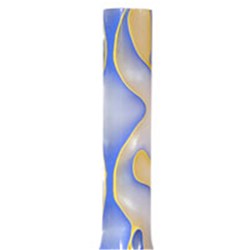 Carbatec Large Acrylic Pen Blank - Pearl / Blue / Yellow Marble