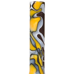 Carbatec Large Acrylic Pen Blank - Orange / Black / Grey Marble
