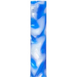 Carbatec Large Acrylic Pen Blank - Blue / Pearl Swirl