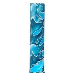 Carbatec Large Acrylic Pen Blank - Blue / Aqua Marble